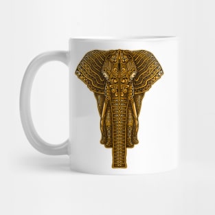 A golden elephant with a pattern Mug